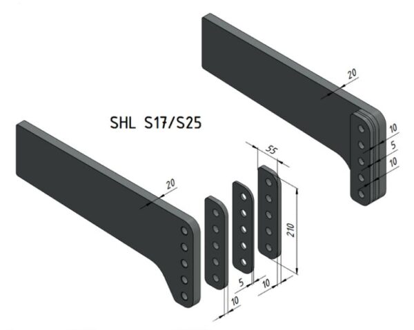 Lesnik Universale Anbaukonsolen 200mm