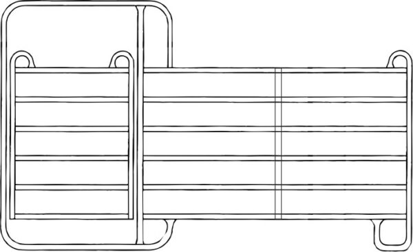 Panel mit Tor 3,60m